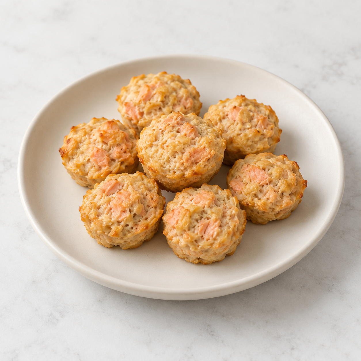 Illustrative preview of baked salmon bites